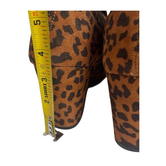Torrid 10WW Leopard Boots Over The Knee OTK Block Heel Mob Wife Indie Sleaze - Picture 5 of 10